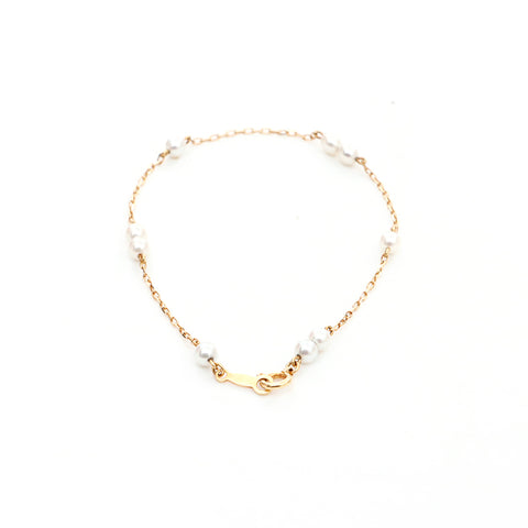 Mikimoto Perlenarmband Gelb Gold WS4057