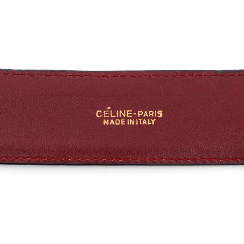 セリーヌ CELINE Triomphe  ベルト VINTAGE 中古 定番 レザー ワインレッド WS4060