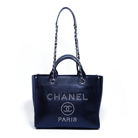 シャネル CHANEL ドーヴィル MM 2WAY チェーン ハンドバッグ ブラック WS4199