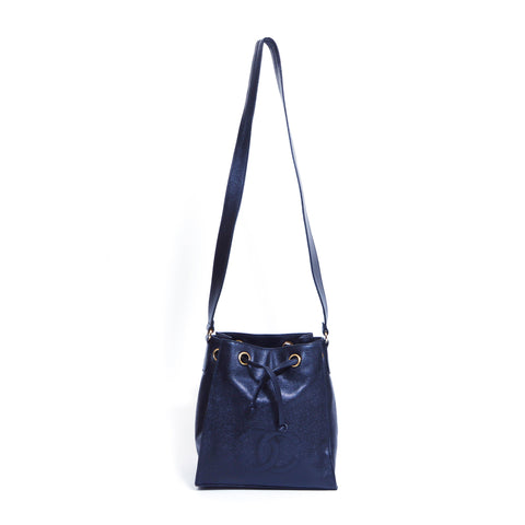 Chanel Trawstring Caviar Skin 1997 Sac en cuir noir WS4215