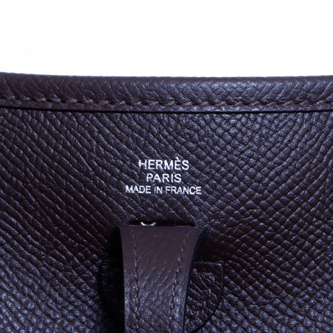 エルメス HERMES エヴリン TPM ショルダーバッグ レザー ブラウン WS4237