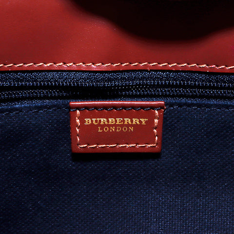 バーバリー BURBERRY ノバチェック ハンドバッグ キャンバス ブラウン WS4244