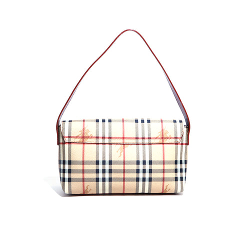 バーバリー BURBERRY ノバチェック ハンドバッグ キャンバス ブラウン WS4244