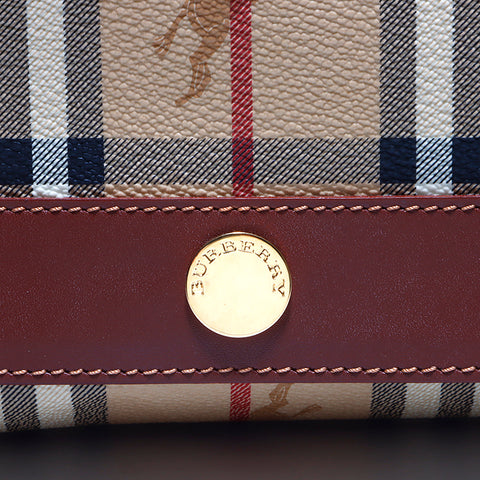 バーバリー BURBERRY ノバチェック ハンドバッグ キャンバス ブラウン WS4244