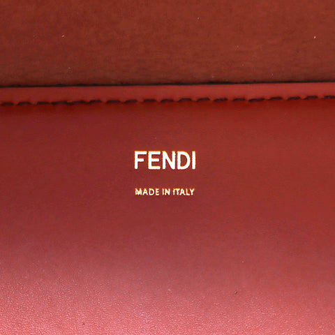 フェンディ FENDI サンシャイン  ロゴ ハンドバッグ レザー ブラウン WS4299