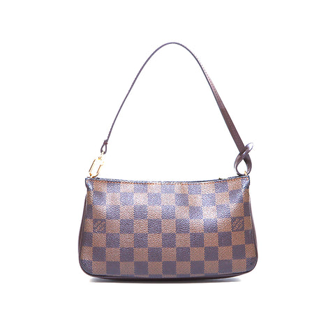 ルイ・ヴィトン LOUIS VUITTON ナヴォナ ダミエ ハンドバッグ レザー ブラウン WS4326