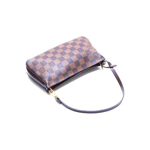 ルイ・ヴィトン LOUIS VUITTON ナヴォナ ダミエ ハンドバッグ レザー ブラウン WS4326