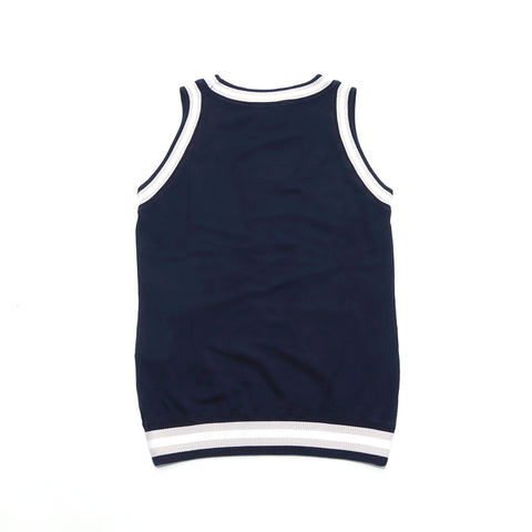 Chanel Coco Mark Sport Line Strick 08p Tank Top Navy WS4337