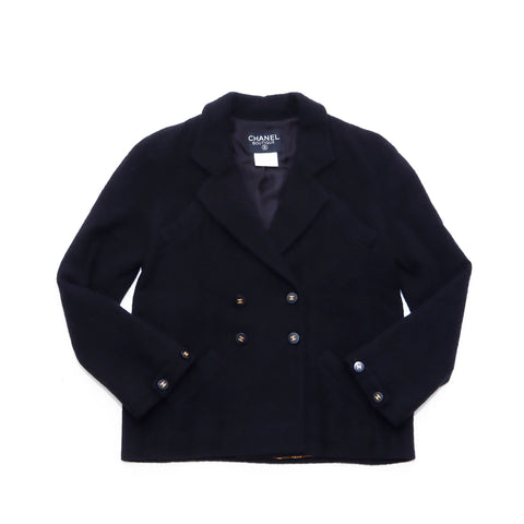 Chanel Coco Mark Tweed 95A Jacket Black WS4340