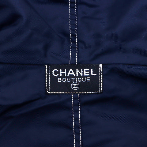 シャネル CHANEL マドモアゼルボタン ジャケット パーカー VINTAGE 中古 定番 ネイビー WS4354