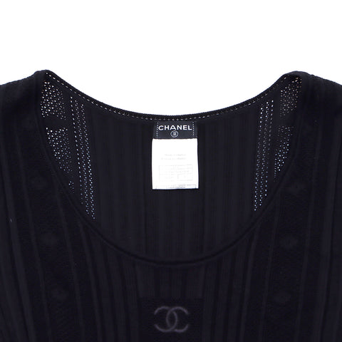 シャネル CHANEL ココマーク ニット05A ワンピース VINTAGE 中古 定番 ブラック WS4389