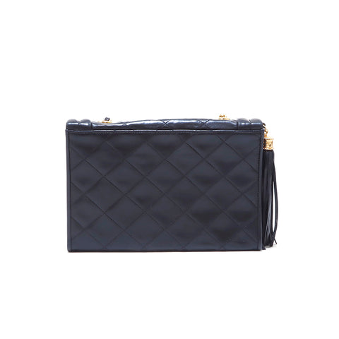 Chanel Chanel Matelasse -Lambungsketten -Umhängetasche Schwarz WS4398