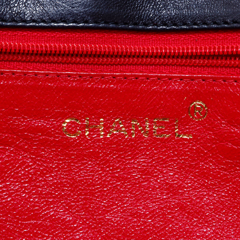 Chanel Sequin Logo Shoulder Bag Black WS4403