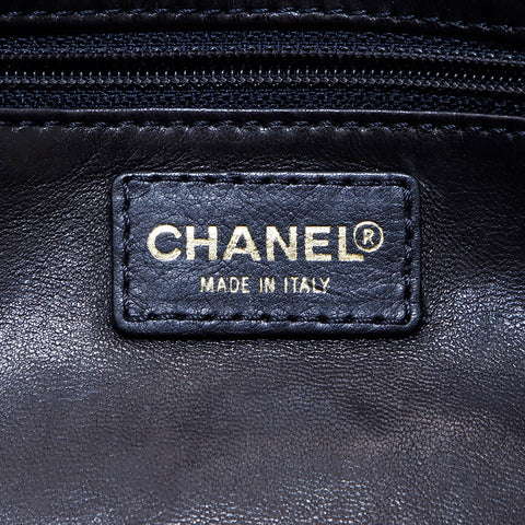 Chanel Turnlock Pelzketten Umhängetasche Schwarz WS4404