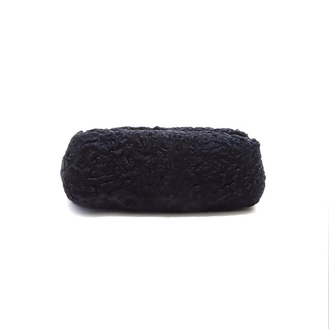 Chanel Turnlock Fur Sac à épaule à chaîne de fourrure noire WS4404