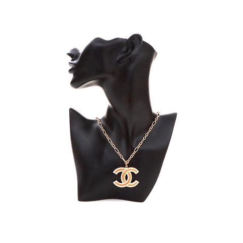 Chanel Coco Mark Rhinestone GP B15A 2015 Collier d'or WS4459