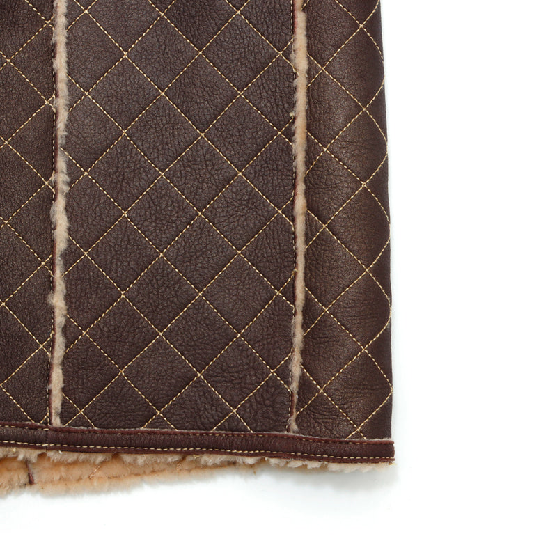 シャネル CHANEL マトラッセ ムートン シアリング 04A コート ブラウン