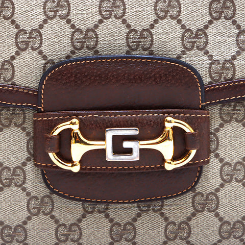 グッチ GUCCI GGスプリーム 2Way ハンドバッグ ホースビット ショルダーバッグ ベージュ ブラウン WS4483