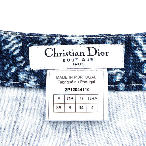 クリスチャンディオール Christian Dior トロッター 総柄 パンツ Size36コットン パンツ ブルー WS4491