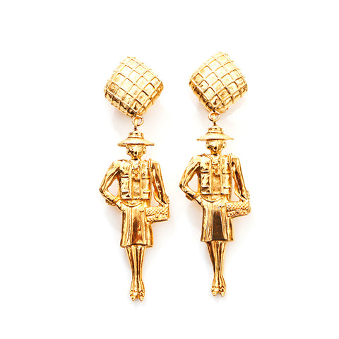 Chanel Mademoiselle Swing Boes d'oreilles GP Gold WS4548