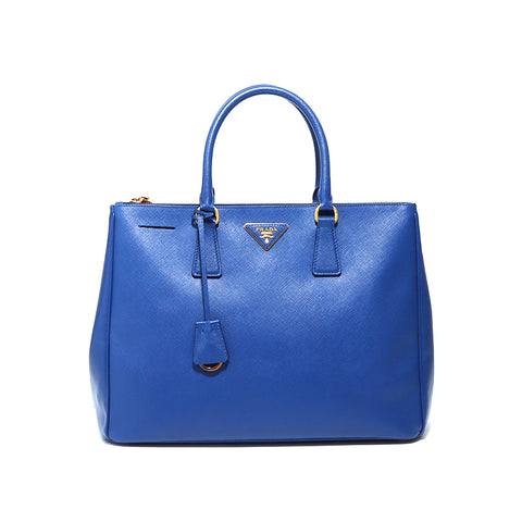 プラダ PRADA ロゴ トートバッグ レザー ブルー WS4569