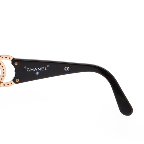 シャネル CHANEL ココマーク ラインストーン サングラス ブラック WS4616