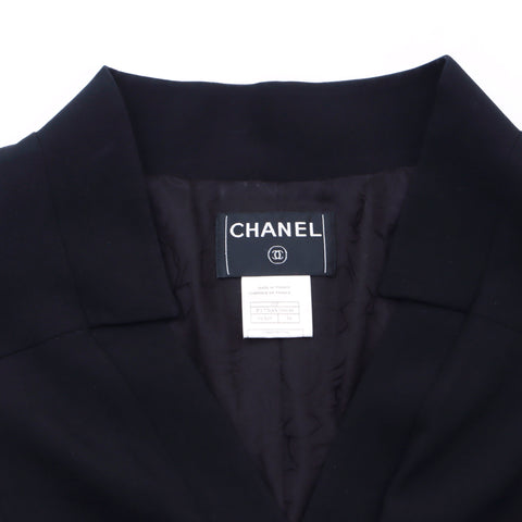 シャネル CHANEL ココマーク ボタン コットン 1990年代 ジャケット ブラック WS4635