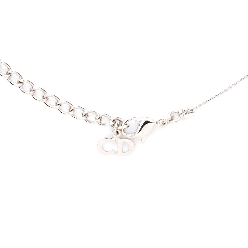【極美品】 Christian Dior ディオール ネックレス 現行 シルバー クリスチャンディオール Christian Dior ロゴ ネックレス シルバー