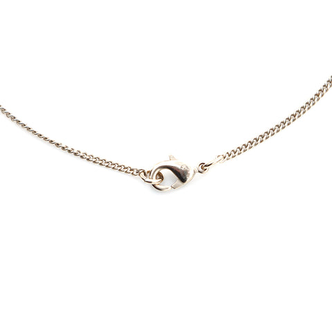 Chanel Coco Mark Pearl Necklace Gold WS4696