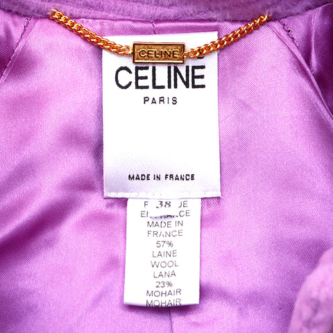 セリーヌ CELINE ジャケット ウール パープル WS4744