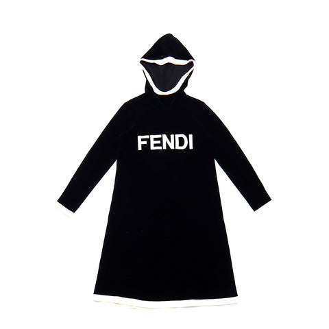 Fendi Velor连衣裙棉布黑色WS4745