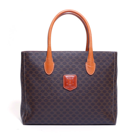 セリーヌ CELINE マカダム PVC 総柄  トートバッグ ブラウン WS4772