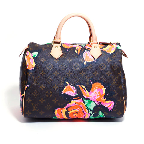 ルイ・ヴィトン LOUIS VUITTON モノグラム 薔薇 ローズ スピーディ SP4088 ハンドバッグ ブラウン レッド WS4774
