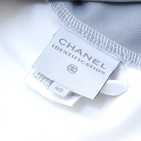 シャネル CHANEL スポーツライン ココマーク 半袖Ｔシャツ グレー×ホワイト WS4778