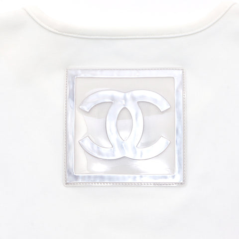 シャネル CHANEL スポーツライン ココマーク 半袖Ｔシャツ グレー×ホワイト WS4778