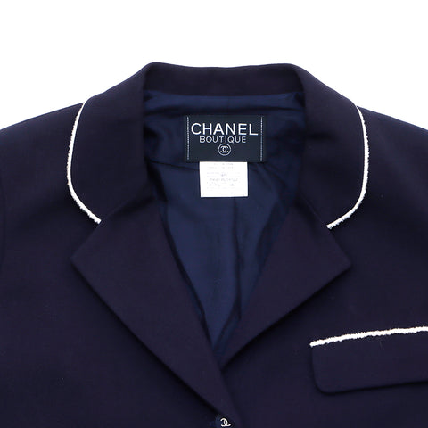 シャネル CHANEL ココボタン コート ジャケット ネイビー WS4781