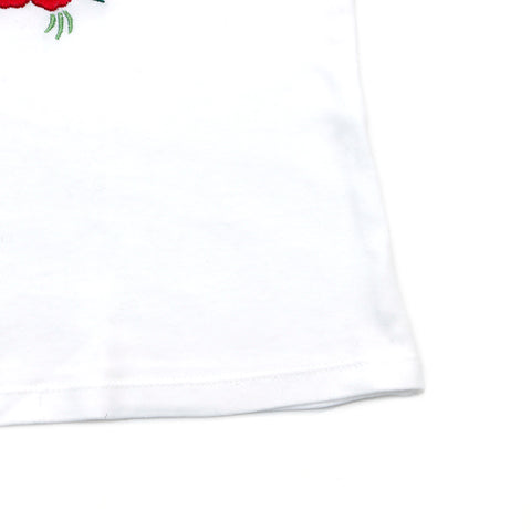 Christian Dior Logo Flower Short Sleeve T-Shirt White WS4784