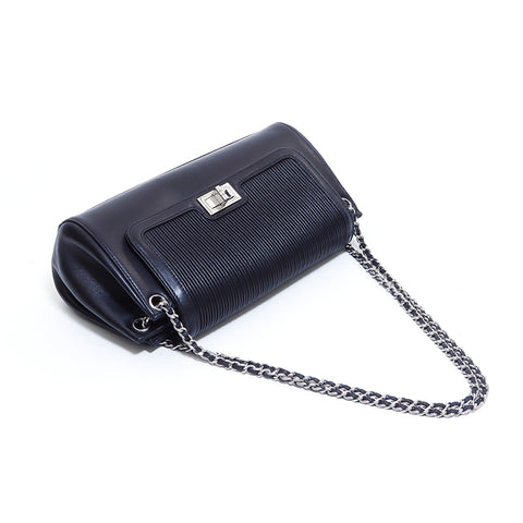 シャネル CHANEL 2.55 2way ショルダーバッグ レザー ブラック WS4788