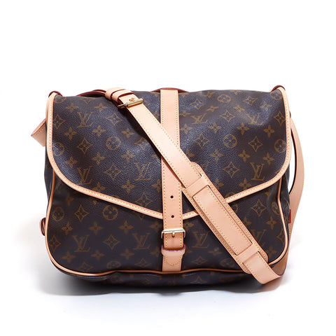 ルイ・ヴィトン LOUIS VUITTON モノグラム ソミュール メッセンジャーバッグ FH0921 ショルダーバッグ ブラウン WS4796