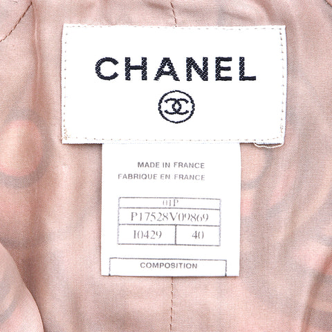 シャネル CHANEL ココマーク サイズ40 2001年 ドレス VINTAGE 中古 定番 シルク ピンク×ブラウン WS4829