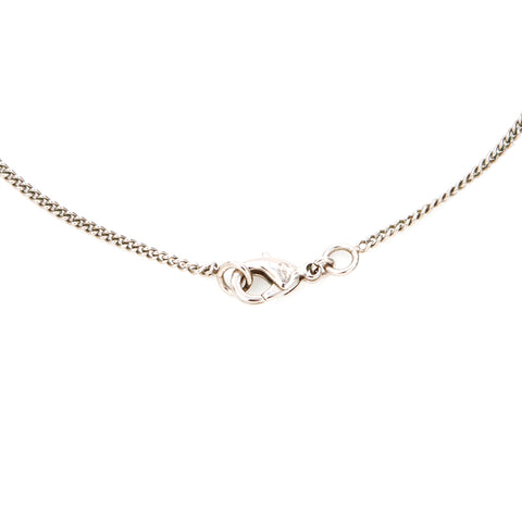 Chanel Coco Mark Rhinestone 2012 Silver Necklace WS4858