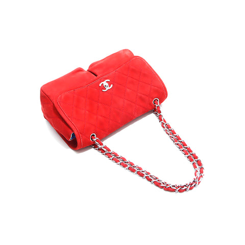 Chanel Coco Mark Matelasse Chain No. 16 Shoulder Bag Red WS4909