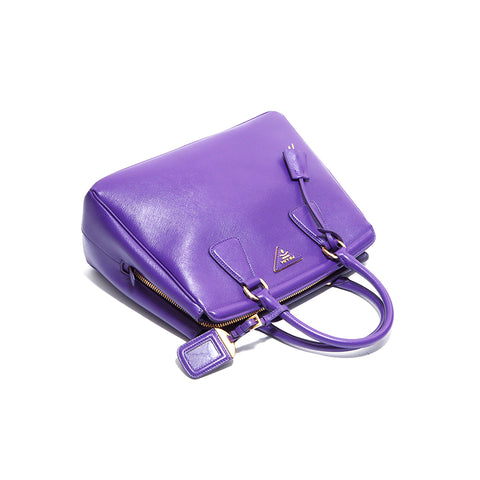 PRADA Logo Saffiano Tote Bag Purple WS4948