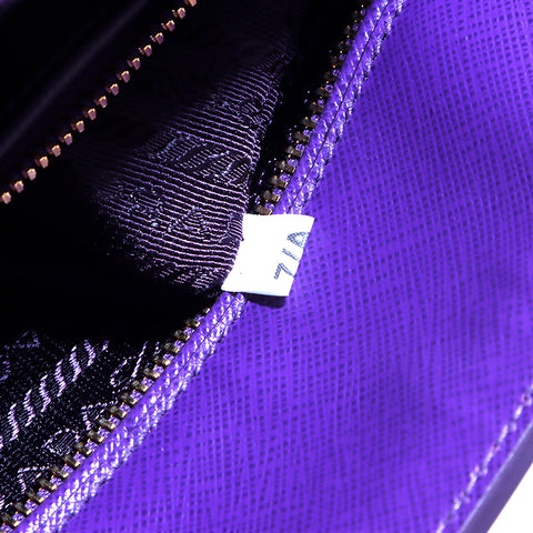 PRADA Logo Saffiano Tote Bag Purple WS4948