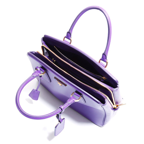 PRADA Logo Saffiano Tote Bag Purple WS4948