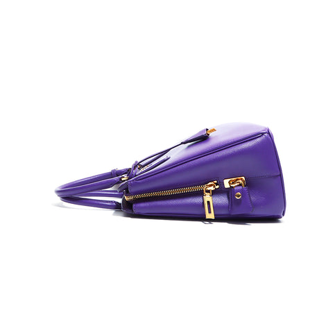 PRADA Logo Saffiano Tote Bag Purple WS4948