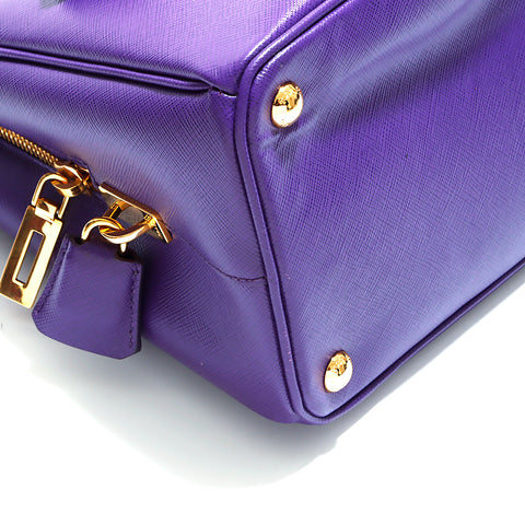 PRADA Logo Saffiano Tote Bag Purple WS4948