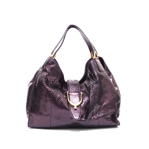 Gucci Python Pattern Handbag Brown WS4982