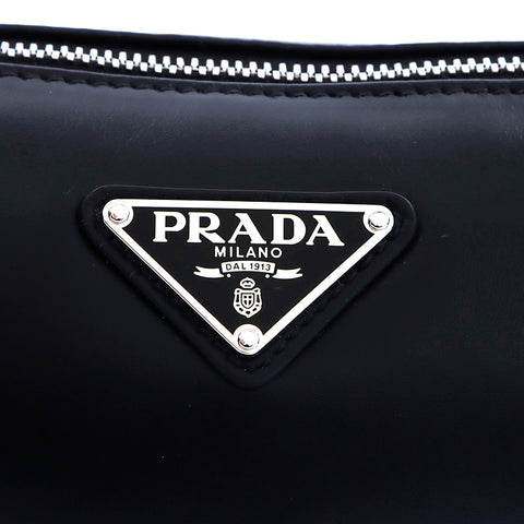 プラダ PRADA トライアングル ロゴ レザー ショルダーバッグ ブラック WS4985