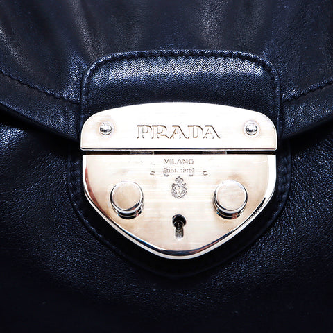 Prada Vittello Easy One Schulter Umhängetasche Schwarz WS4986